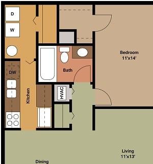 1 Bed 1 Bath